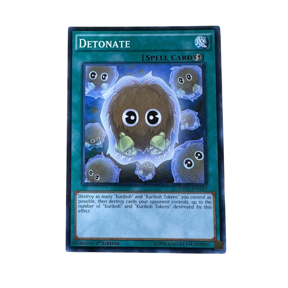 YuGiOh Detonate YGLD-ENA33 1st Edition Gold Rare Spell Card MP/LP